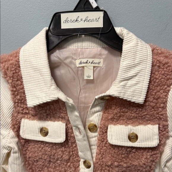 Derek Heart Kids Pink and Cream Button-Up Shirt - Picture 3 of 9